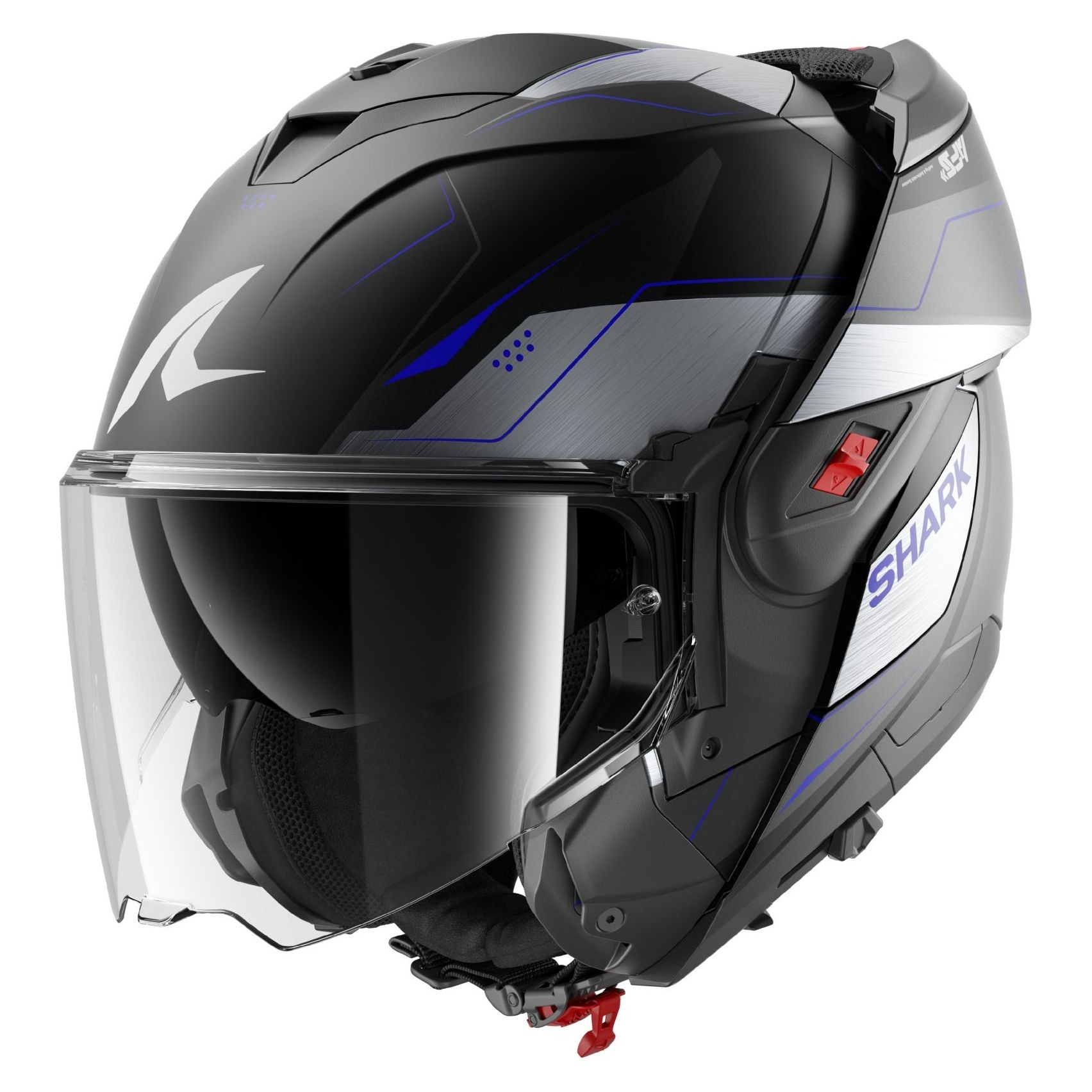 Casco Shark Oxo Mekarium Azul/Negro mate