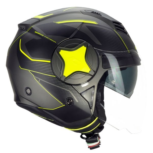 Casco jet CGM 169A ILLI Negro/Amarillo