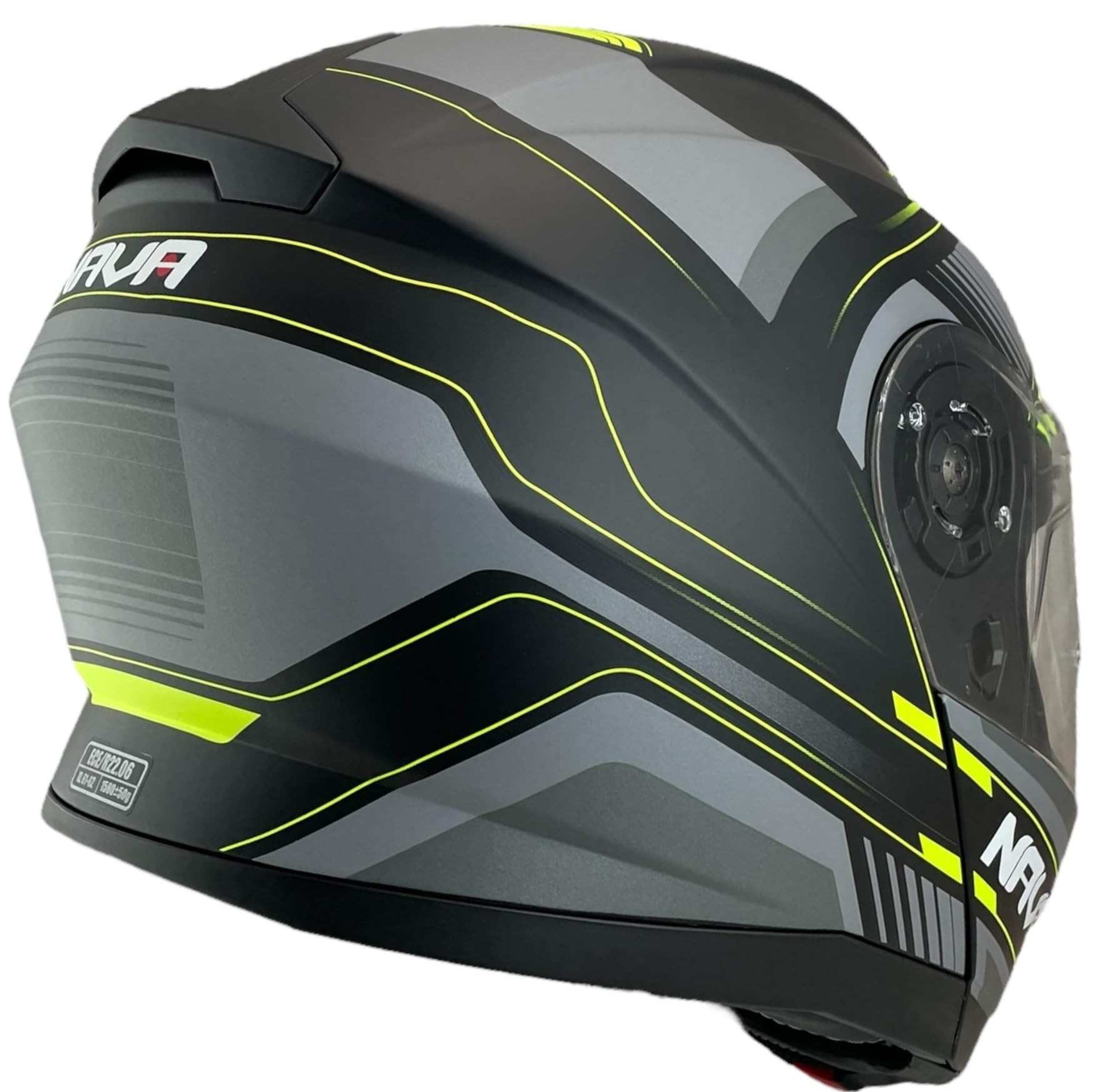 Casco modular Nava Sprint II Negro/Amarillo mate 2