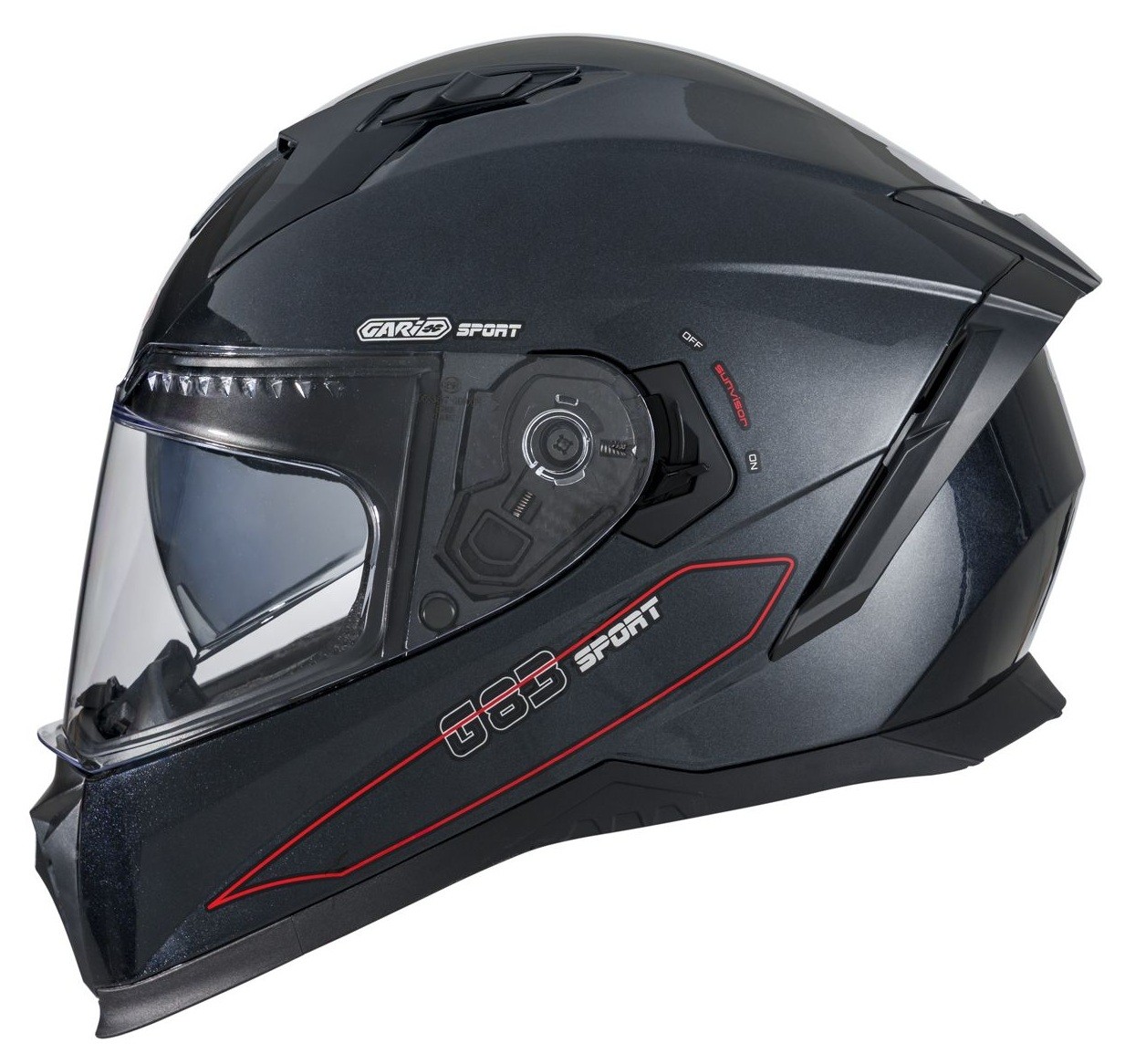 Casco Garibaldi G83 Sport Negro Brillo
