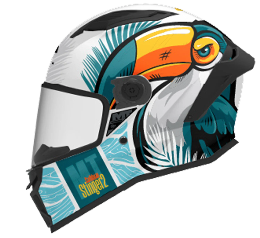 Casco MT Stinger 2 Caribbean A6 Brillo