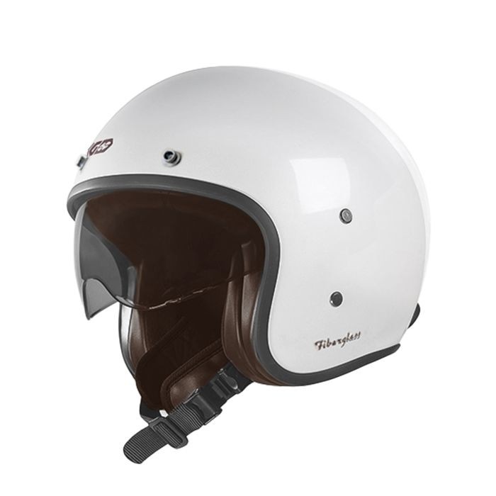 Casco Garibaldi G03X Snap Buttons Blanco perla