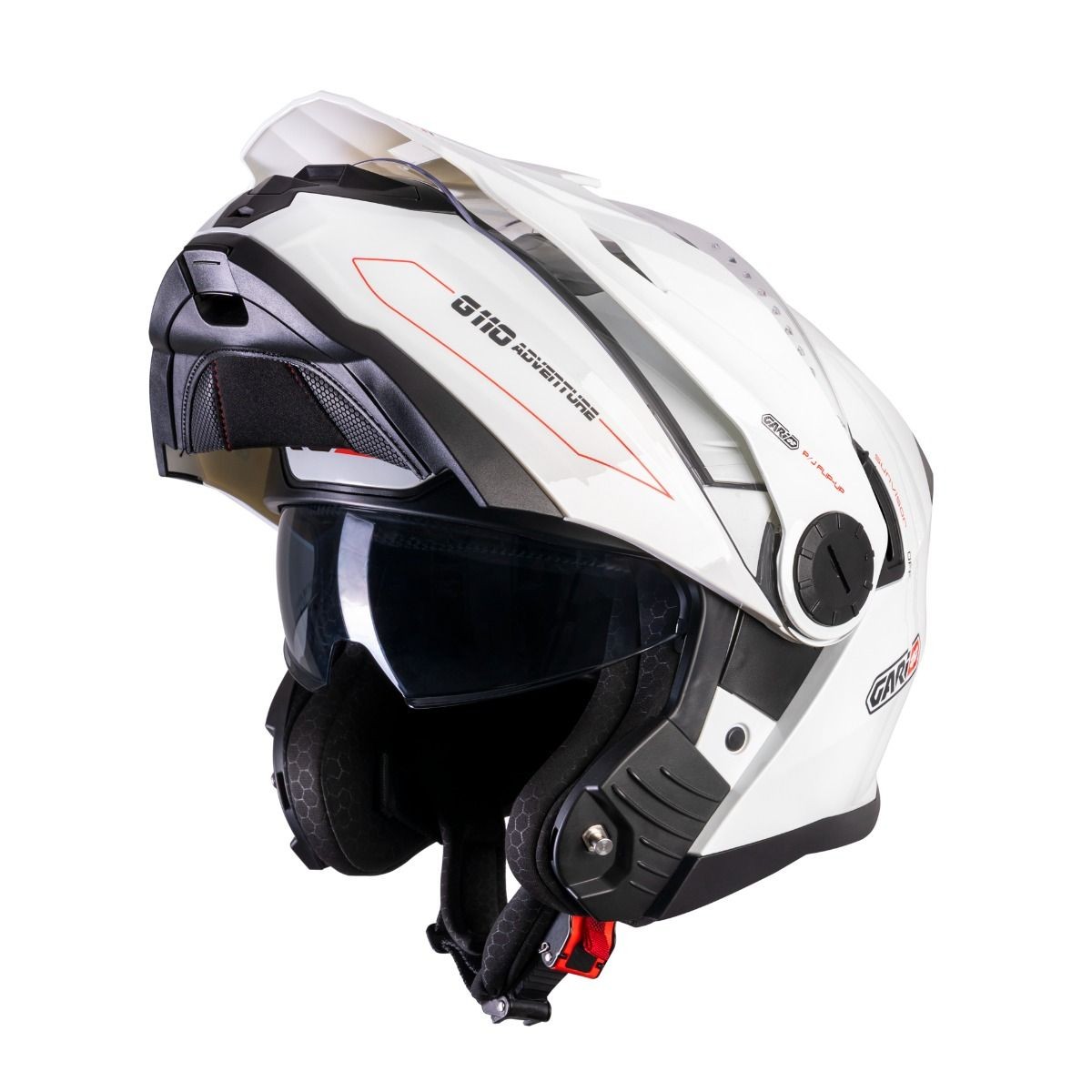 Casco Modular Trail Garibaldi G110 Blanco brillo 2