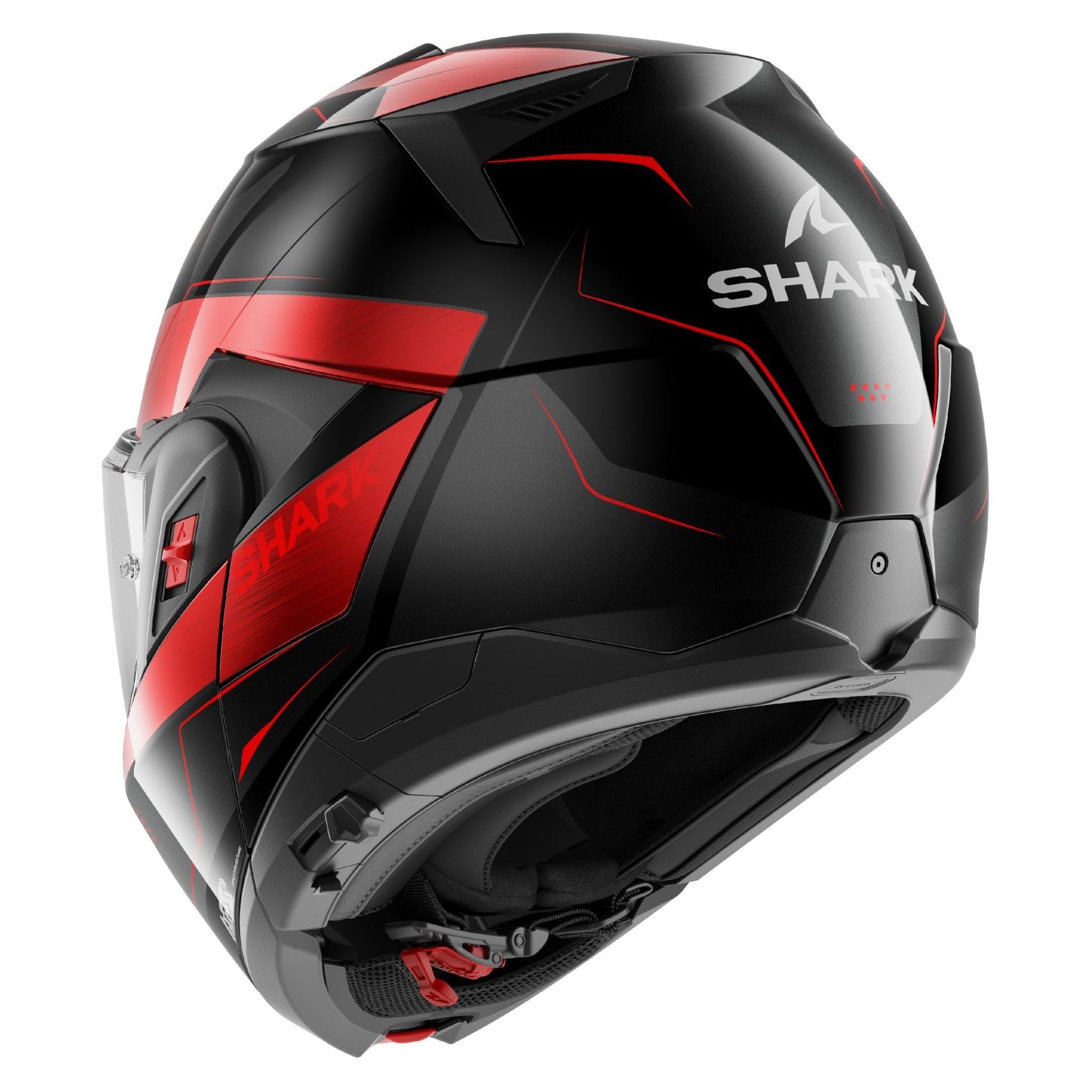 Casco Shark Oxo Mekarium Rojo/Negro brillo 4
