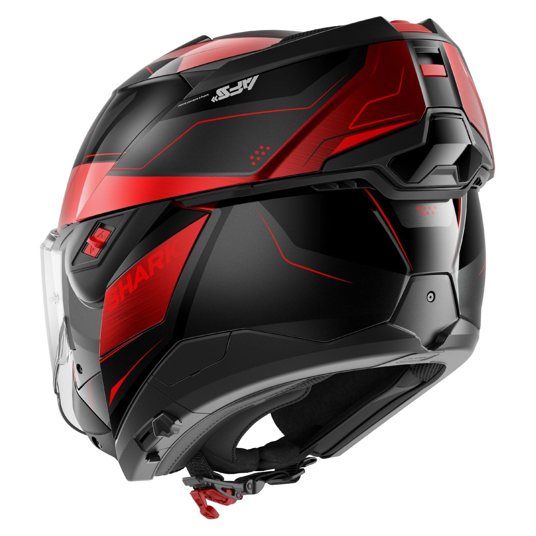 Casco Shark Oxo Mekarium Rojo/Negro brillo 2