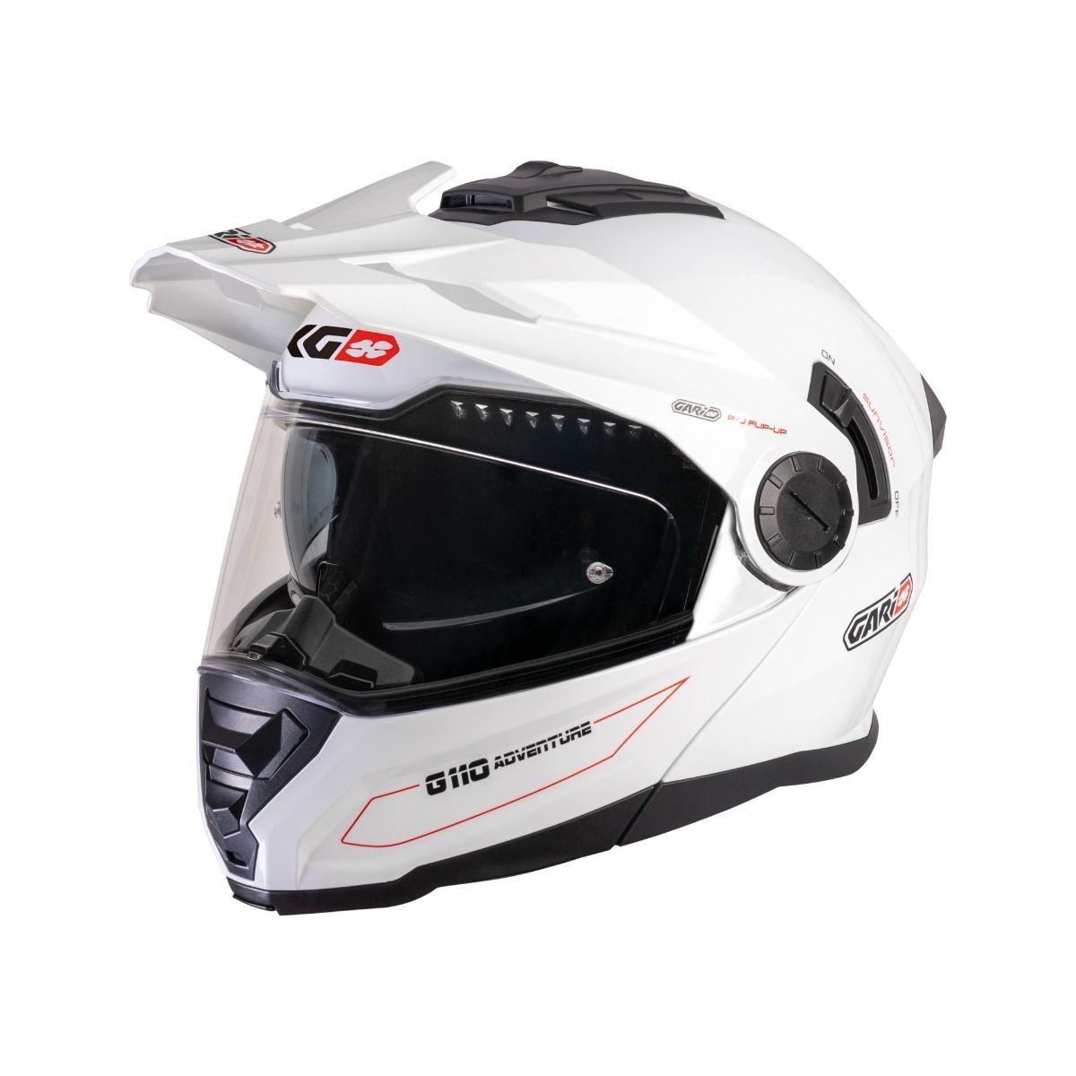 Casco Modular Trail Garibaldi G110 Blanco brillo