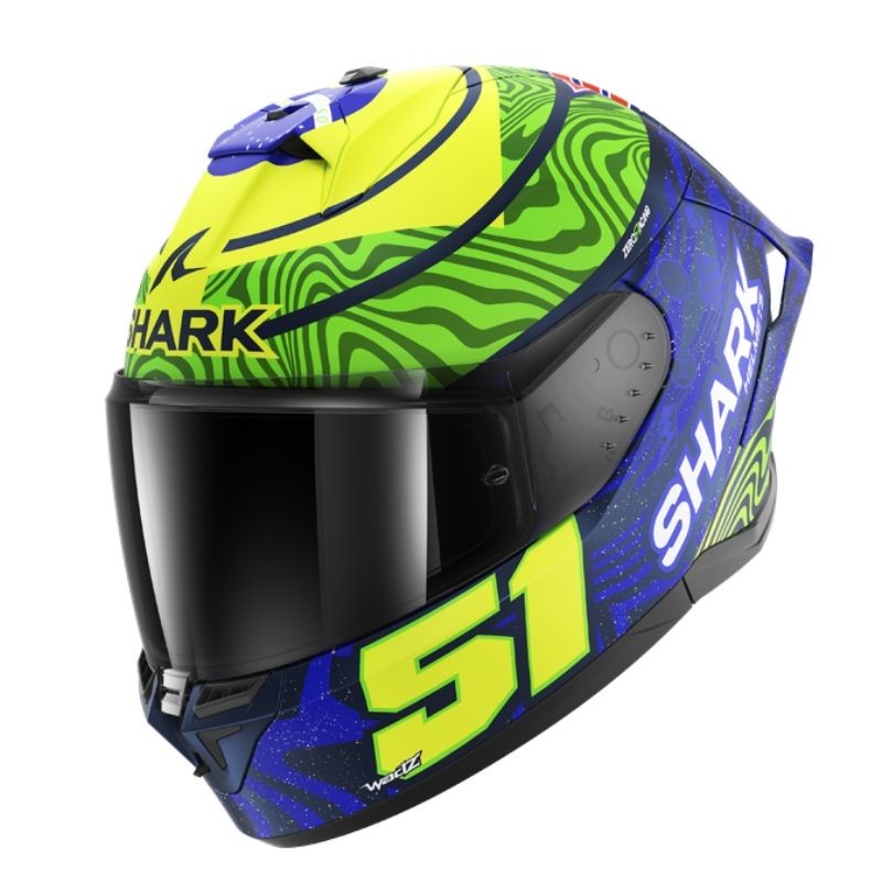 Casco Shark Skwal Cup Replica Granado Azul/Verde mate