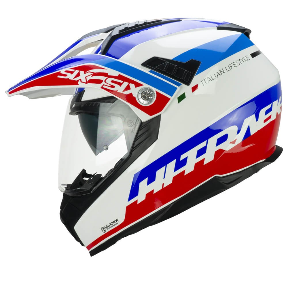 Casco Trail Cgm 666s Twin Hitrack Azul/Rojo/Blanco