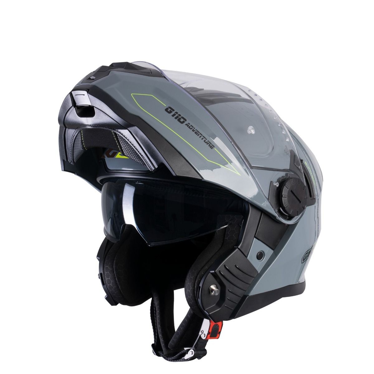 Casco Modular Trail Garibaldi G110 Gris brillo 4