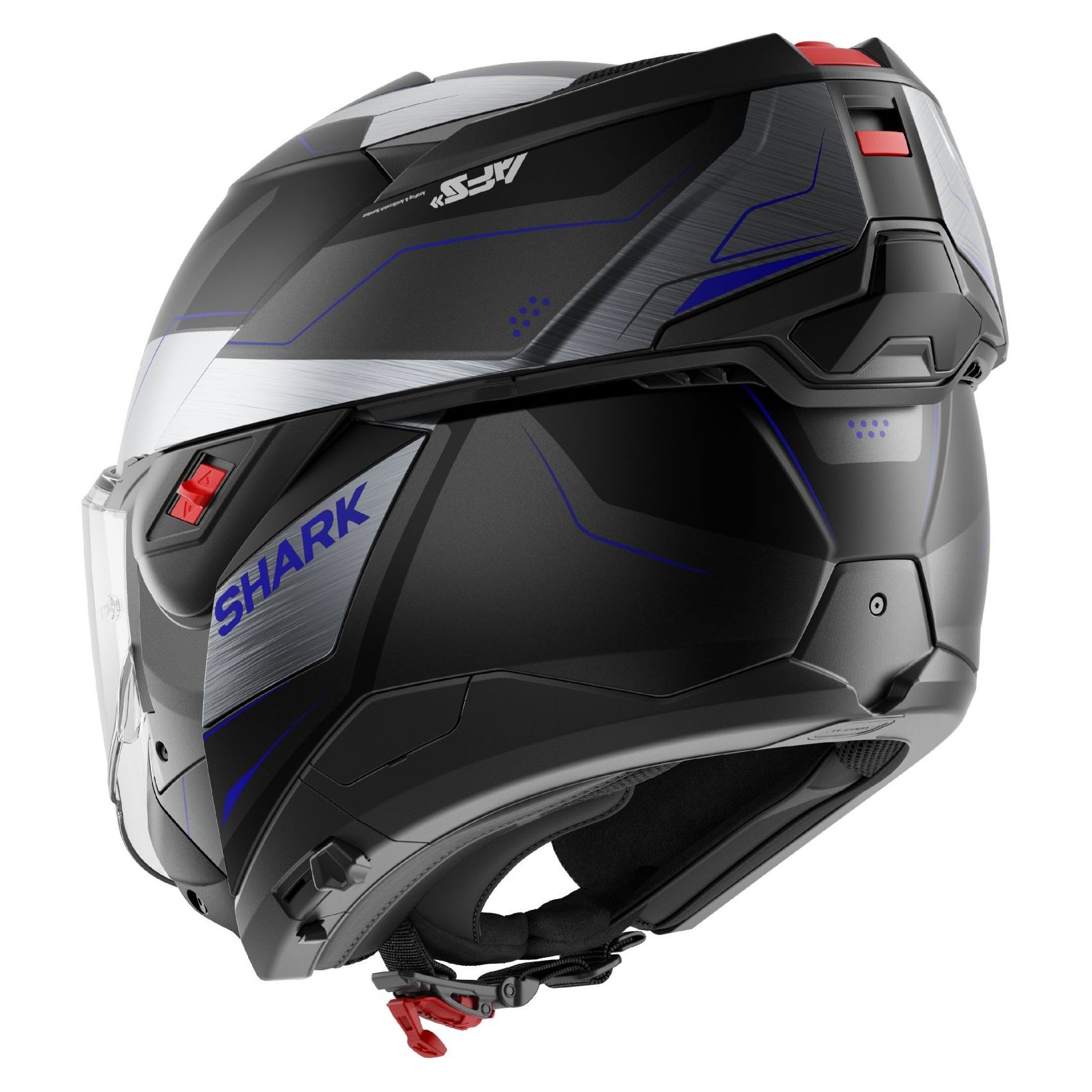 Casco Shark Oxo Mekarium Azul/Negro mate 2