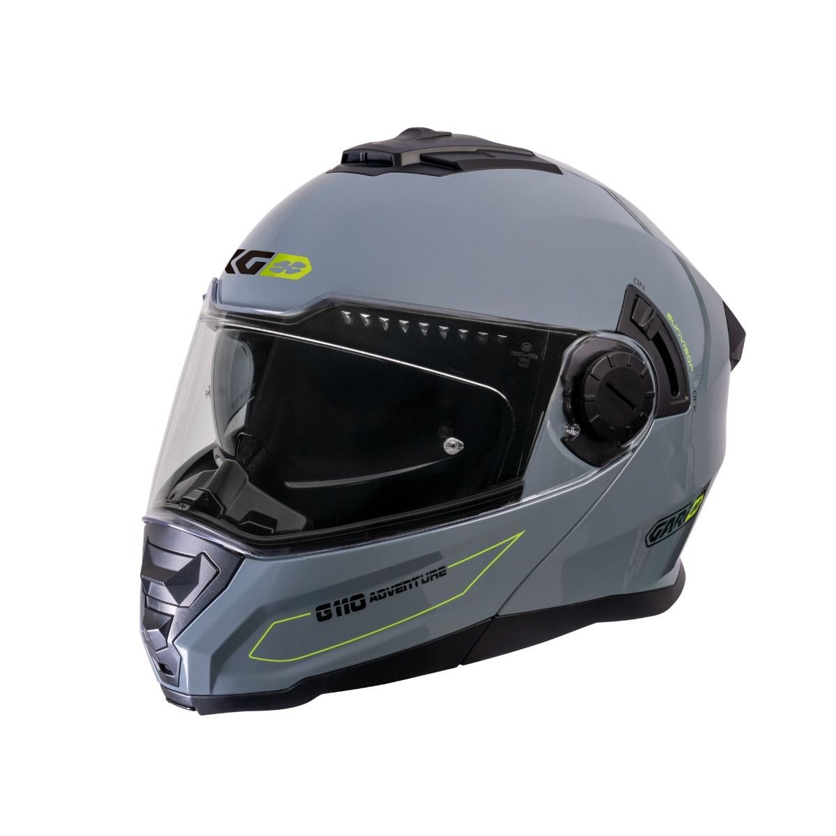 Casco Modular Trail Garibaldi G110 Gris brillo 3