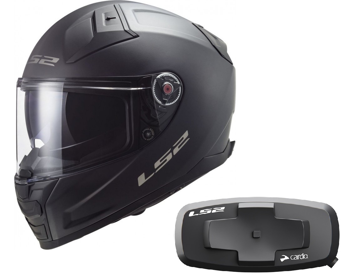 Casco LS2 FF811 Vector II Negro mate con Intercomunicador LS2-4X UCS