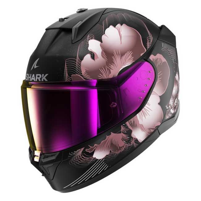 Casco Shark D-Skwal 3 Mayfer Violeta/Negro mate/Dorado