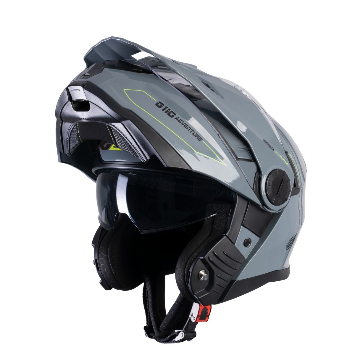Casco Modular Trail Garibaldi G110 Gris brillo 2