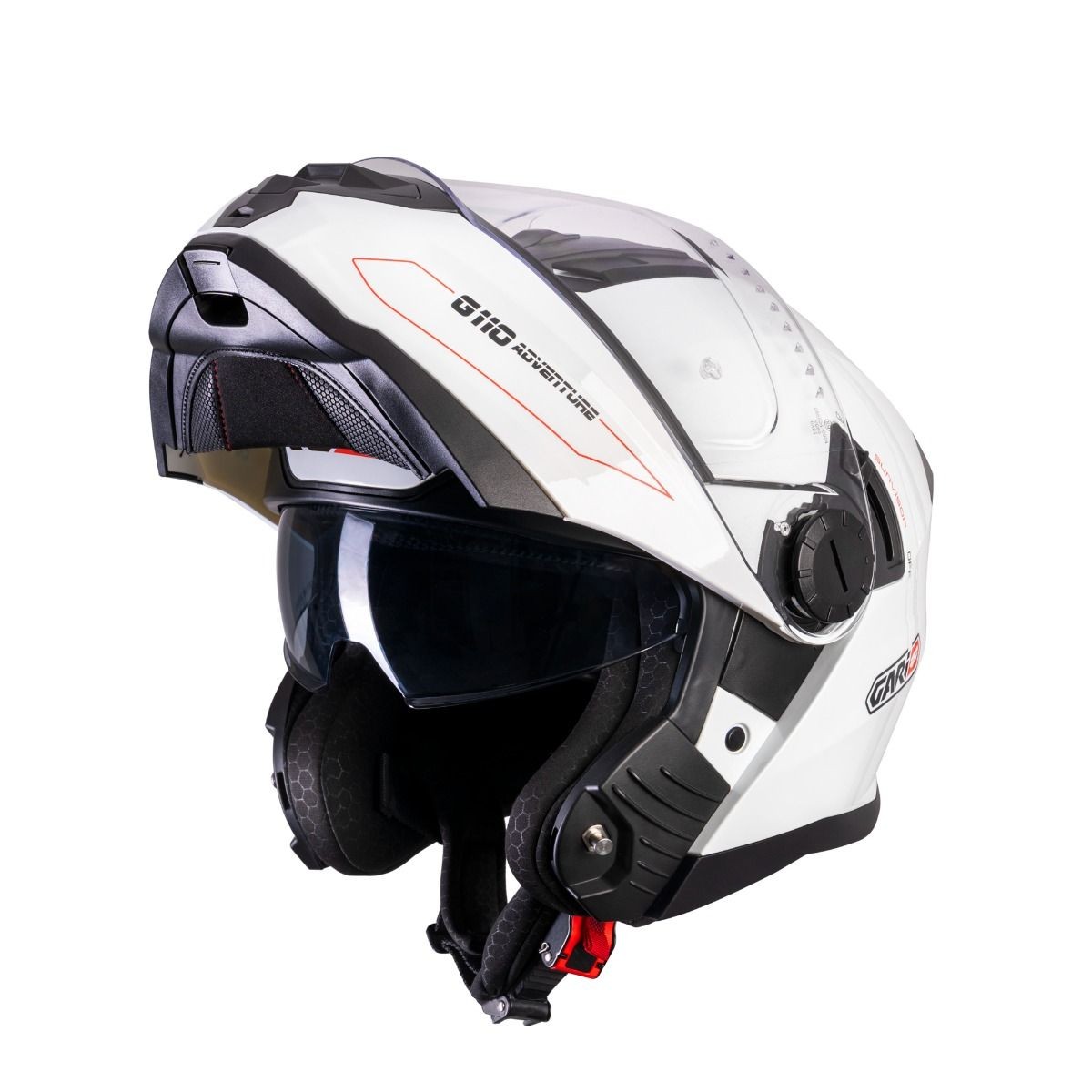 Casco Modular Trail Garibaldi G110 Blanco brillo 4
