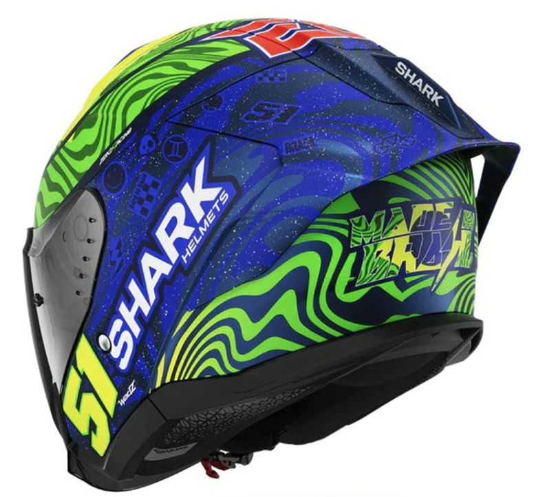 Casco Shark Skwal Jet Replica Granado Azul/Verde/Amarillo 2