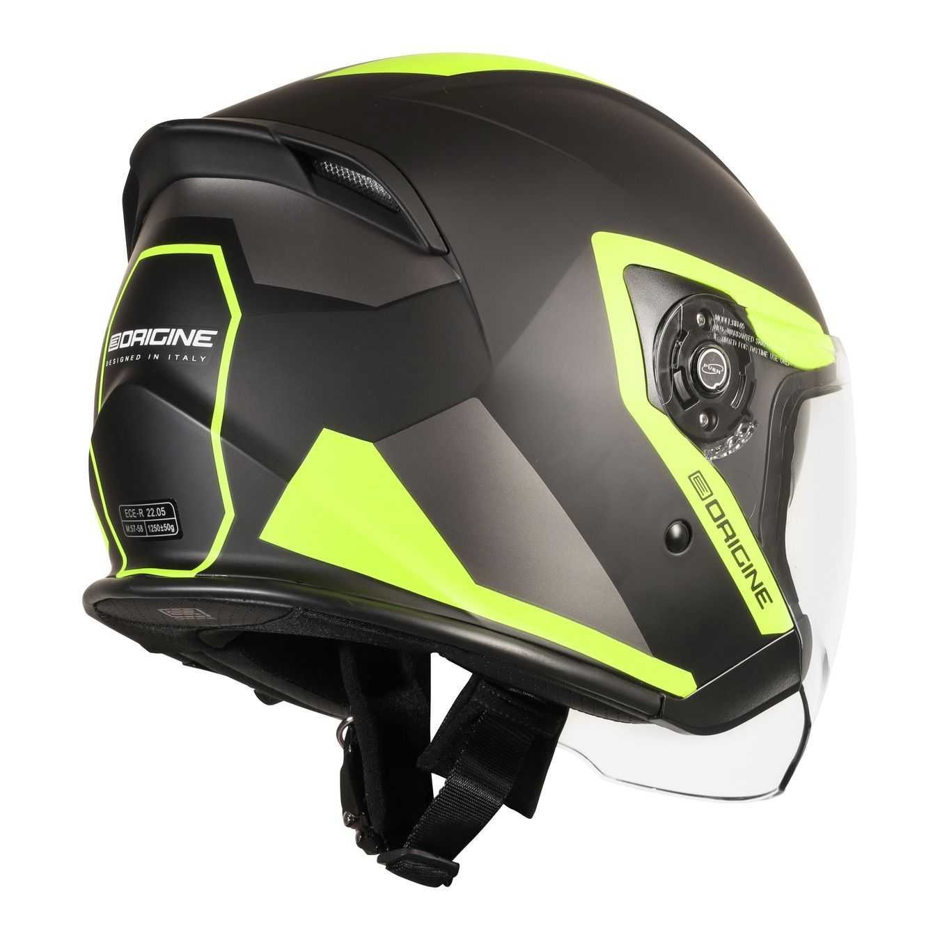 Casco jet Origine Palio 2.0 Techy Amarillo 2