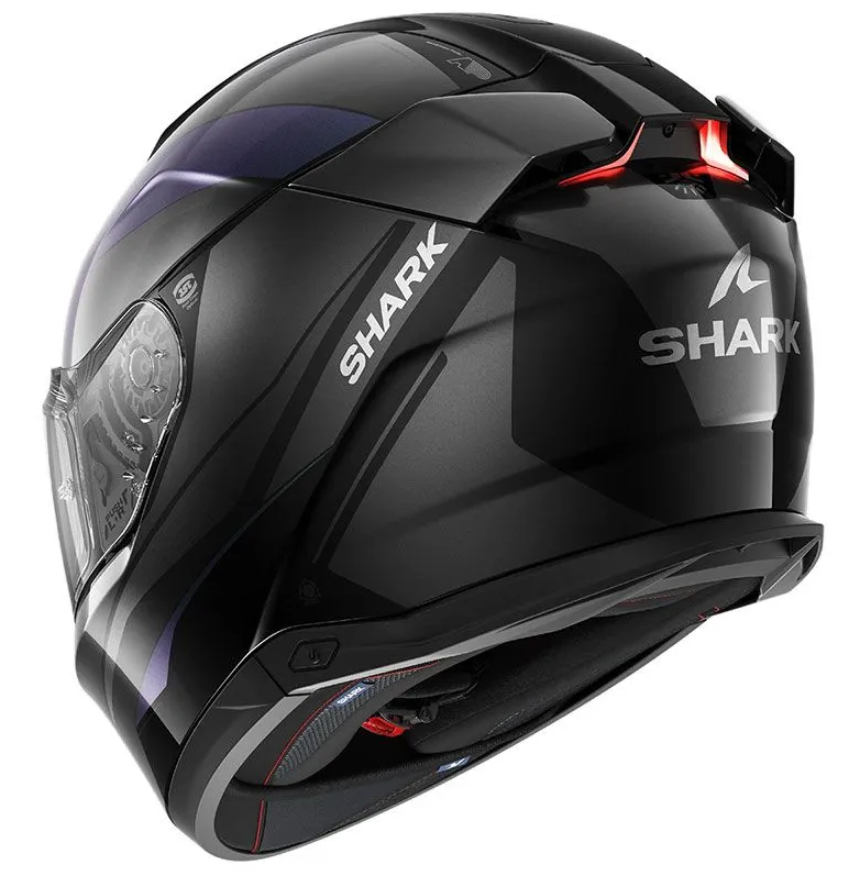 Casco Shark Skwal i3 Mekarium Negro/Antracita/Rojo 2
