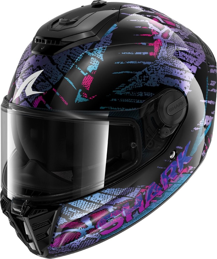 Casco Shark Spartan RS Reptaia Negro/Azul/Glitter