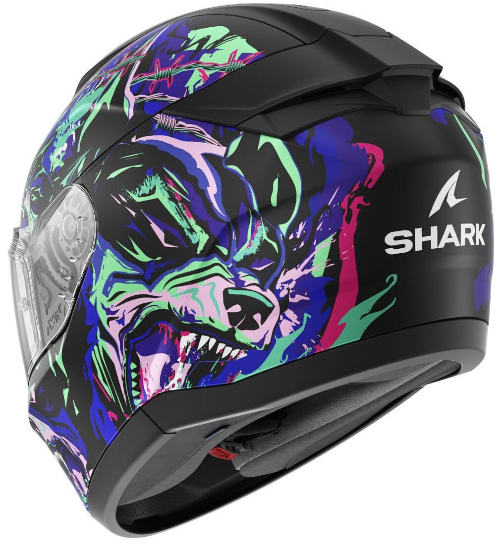 Casco Shark Ridill 2 Racing Beast Negro/Violeta mate 2