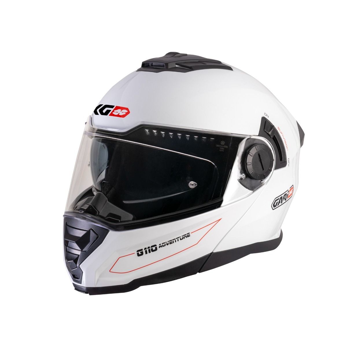 Casco Modular Trail Garibaldi G110 Blanco brillo 3