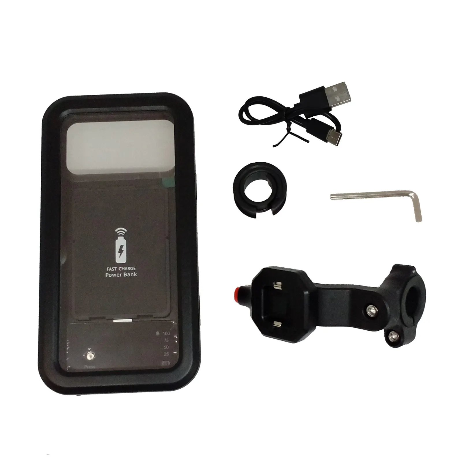 Soporte Móvil Manillar con Batería Externa para Carga Inalámbrica (POWER BANK)