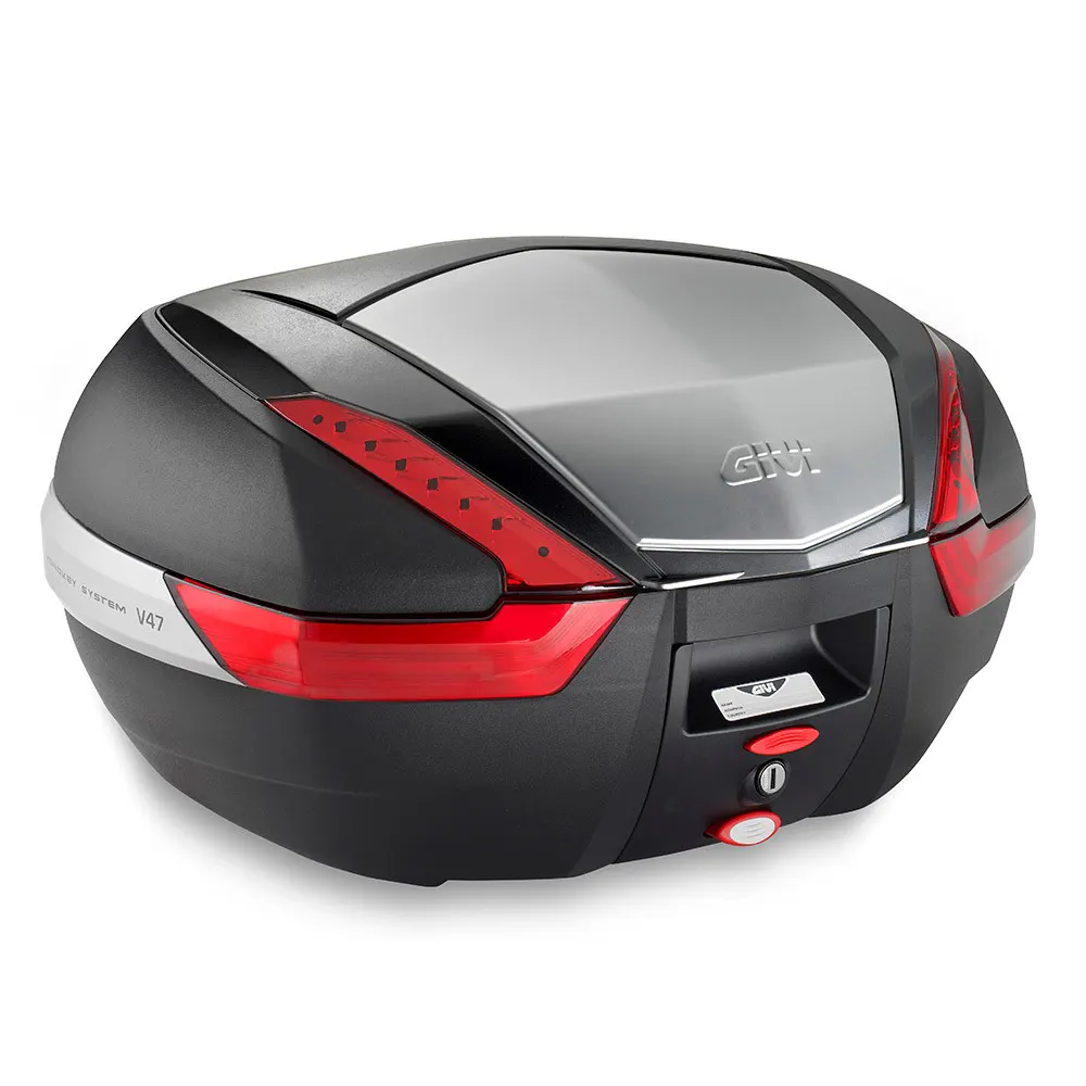 Maleta Givi V47N Base Aluminio Catadióptrico Rojo