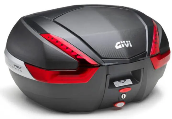 Maleta Givi V47NN Base Negro Catadióptrico Rojo