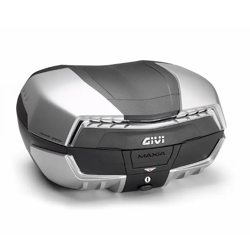 Maleta Givi V58NT Maxia 5 catadióptrico transparente y sobretapa aluminio