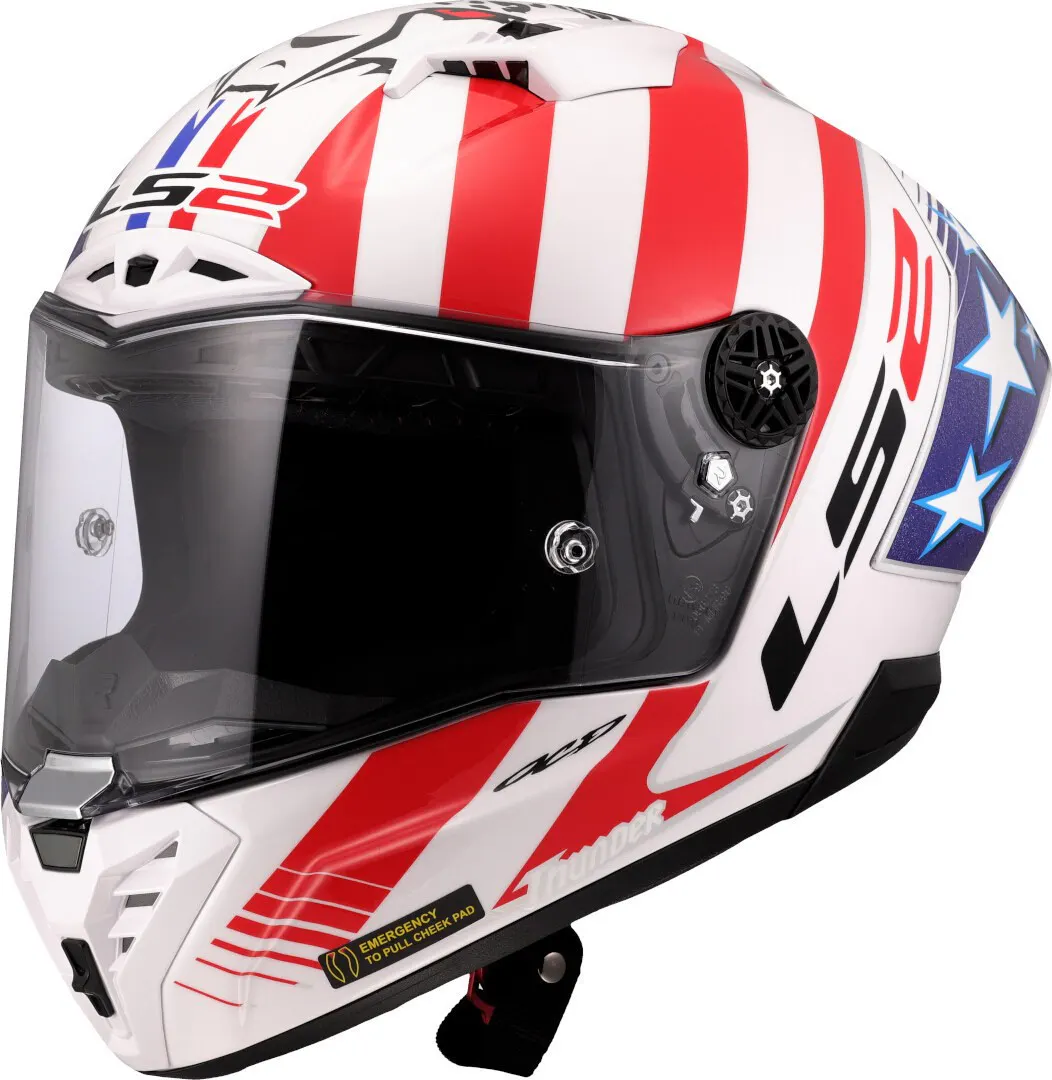 Casco LS2 FF805 Thunder Carbono GP Aero Replica Baz brillo