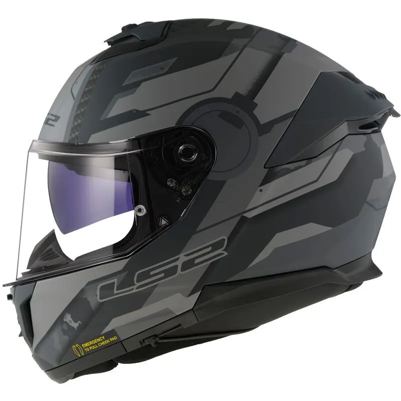 Casco LS2 FF808 Stream II Shadow Gris/Titanium mate