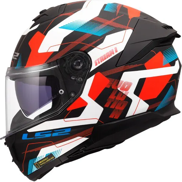 Casco LS2 FF808 Stream II Mika Blanco/Azul/Rojo