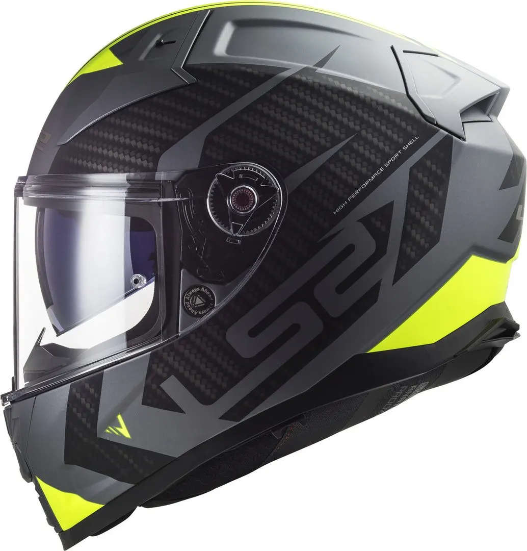 Casco LS2 FF811 Vector II Splitter Titanio/Amarillo mate