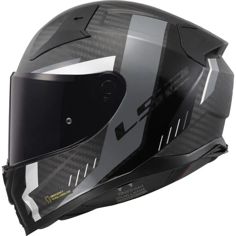 Casco LS2 FF811 Vector II Carbono Grid Negro/Gris mate