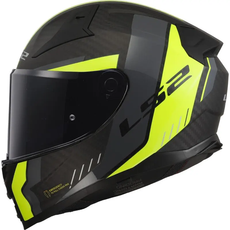 Casco LS2 FF811 Vector II Carbono Grid Negro/Amarillo