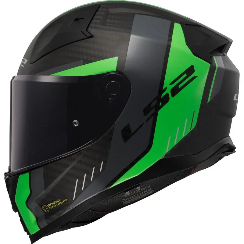 Casco LS2 FF811 Vector II Carbono Grid Negro/Verde