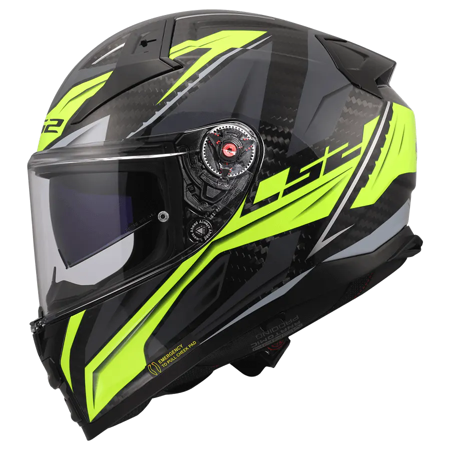 Casco LS2 FF811 Vector II Carbono Savage Amarillo/Gris