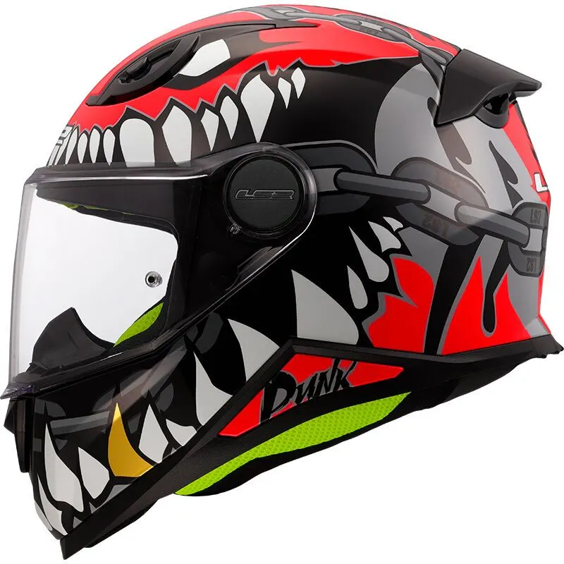 Casco LS2 FF812 Kid Punk Gris/Rojo brillo