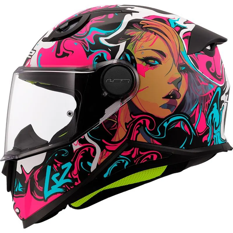 Casco LS2 FF812 Kid Cyberg Rosa/Cyan mate