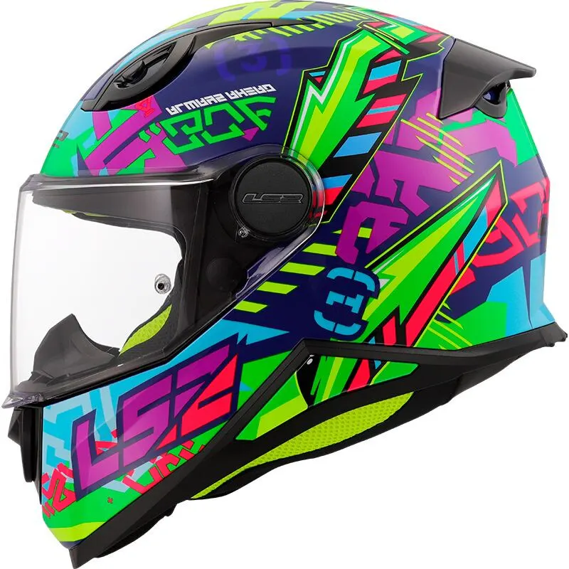 Casco LS2 FF812 Kid Svent Azul/Verde brillo
