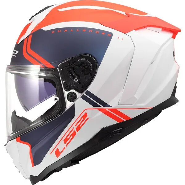Casco LS2 FF817 Challenger II Titan Blanco/Azul/Rojo