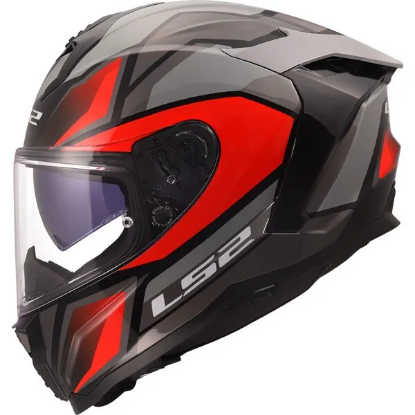 Casco LS2 FF817 Challenger II Viper Gris/Rojo brillo