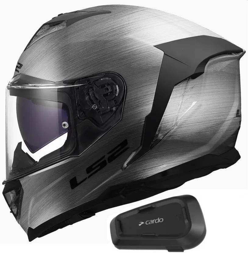 Casco LS2 FF818 Storm III Jeans Titanium con Intercomunicador Cardo Spirit