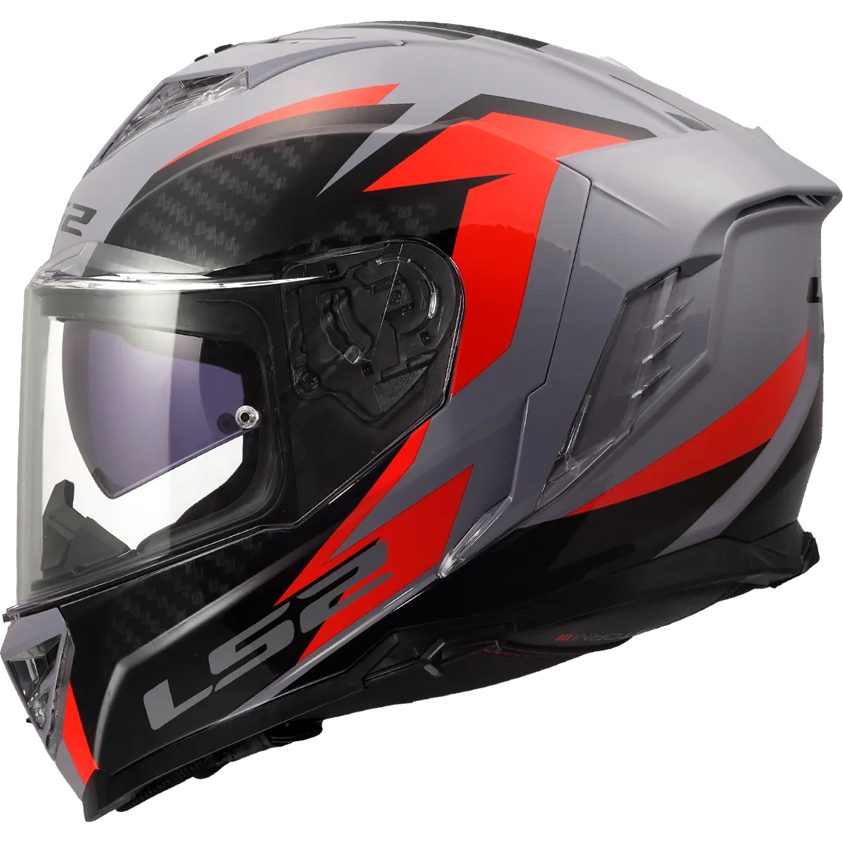 Casco LS2 FF818 Storm III Dynamo Gris/Rojo brillo