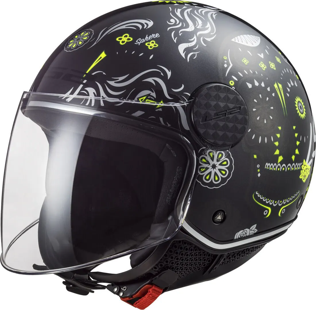 Casco LS2 OF558 Sphere Lux Maxca Negro/Amarillo brillo