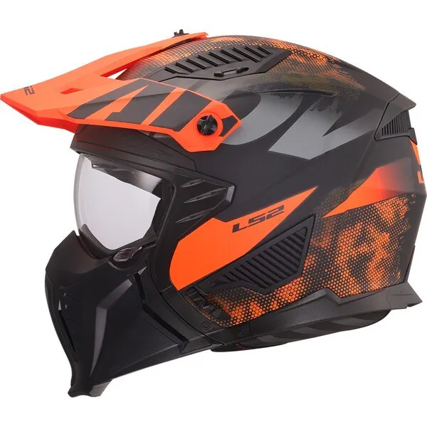 Casco LS2 OF606 Drifter Gas Gris/Naranja
