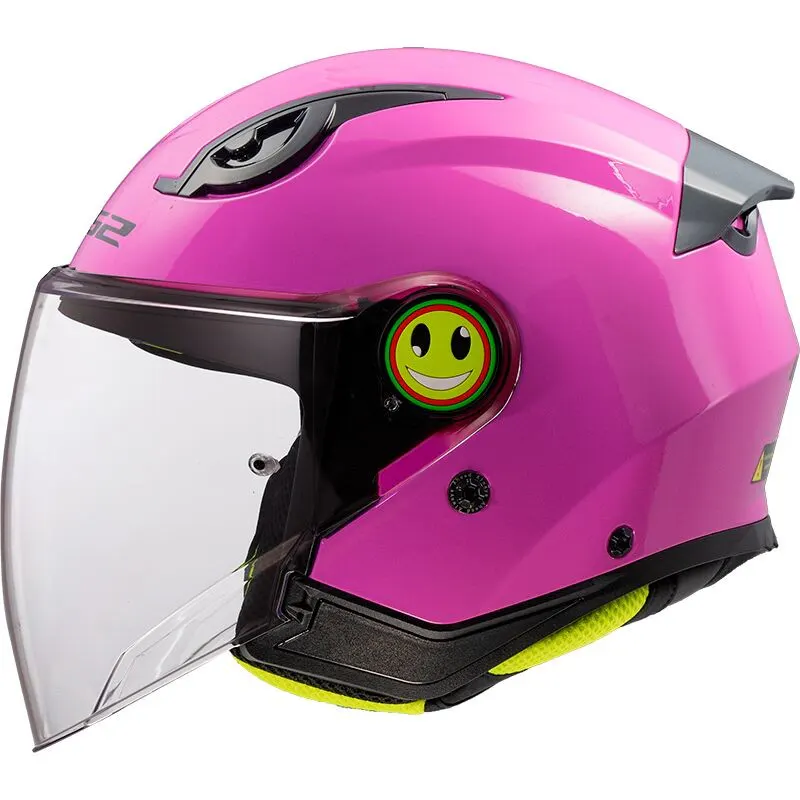 Casco LS2 OF622 Funny II Rosa brillo