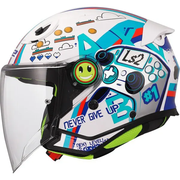 Casco LS2 OF622 Funny II Next Level Blanco