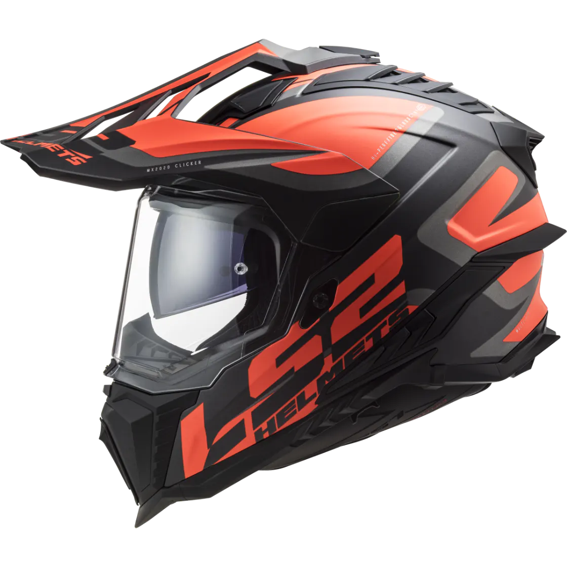 MX701 EXPLORER ALTER MATT BLACK FLUO ORANGE 2