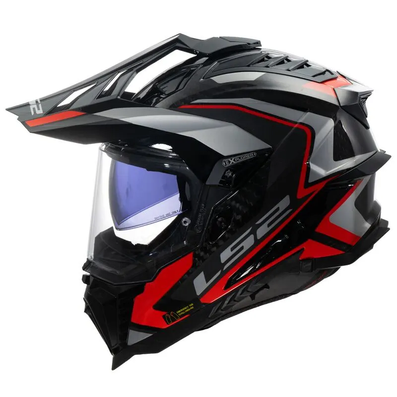 Casco LS2 MX701 Explorer Carbono Frontier II Rojo brillo